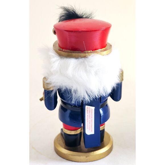 NUTCRACKER-Wooden-Drummer-English Style-Drum & Hat-Christmas-7 in tall - Picture 3 of 14
